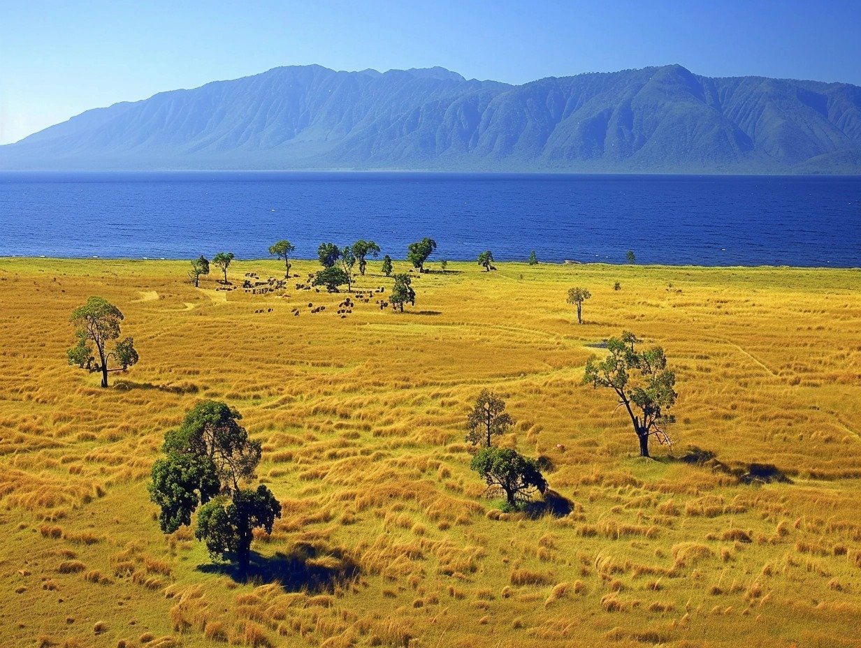 Paysage avec un lac